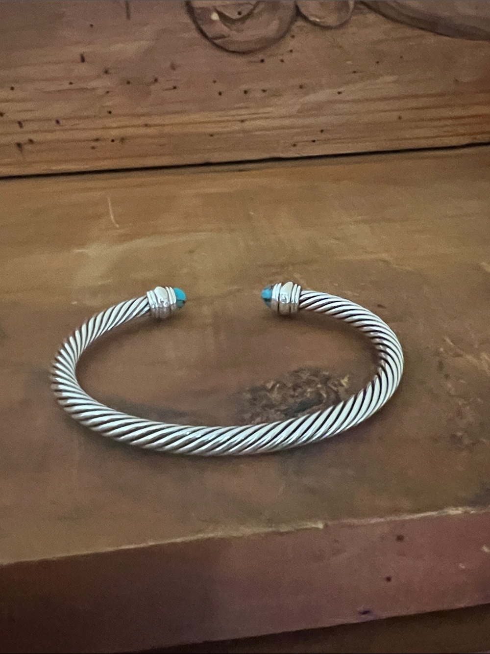David Yurman turquoise cuff 4mm - Picture 3 of 6
